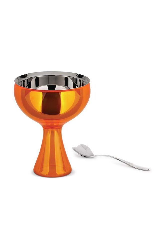 Стаканчик для морозива з ложкою Alessi Big Love колір помаранчевий (3565302)