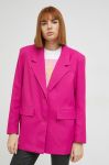 Піджак Noisy May колір рожевий однобортний однотонна