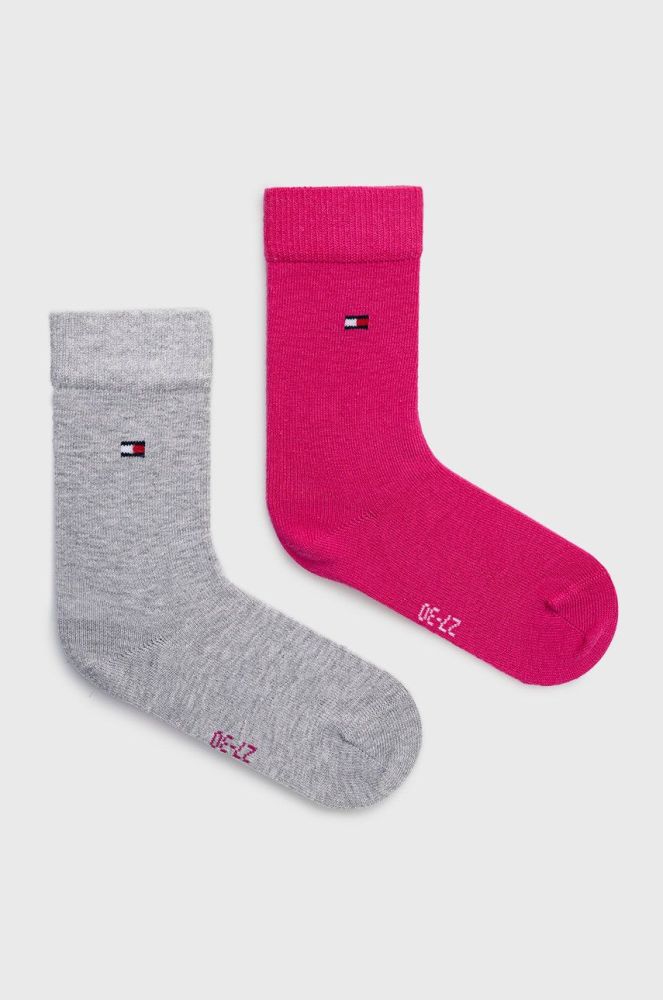 Дитячі шкарпетки Tommy Hilfiger (2-pack) колір фіолетовий (2636819)