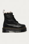Шкіряні черевики Dr. Martens 25637001 Jadon Fl жіночі колір чорний на платформі утеплене