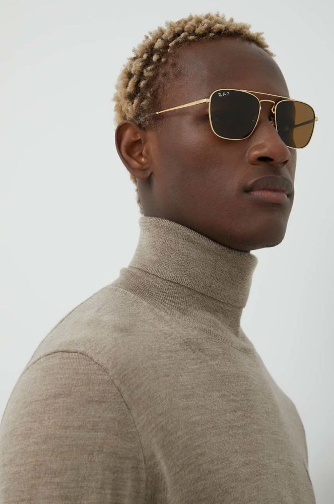 Сонцезахисні окуляри Ray-Ban чоловічі колір золотий (2795749)