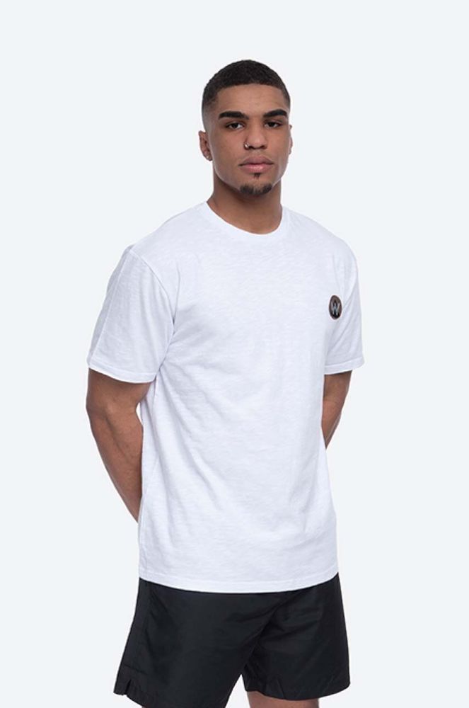 Бавовняна футболка Wood Wood Slater T-shirt колір білий з аплікацією 11935705.2469-BRIGHTW