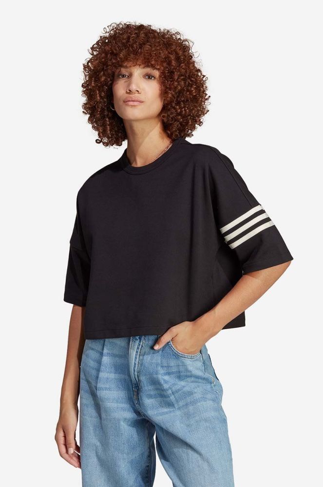 Футболка adidas Originals Adicolor Neuclassics Tee колір чорний візерунок IB7310-black