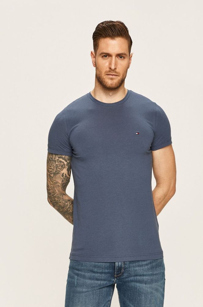 Tommy Hilfiger Легка футболка колір блакитний (374843)
