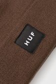Шапка HUF колір коричневий з тонкого трикотажу