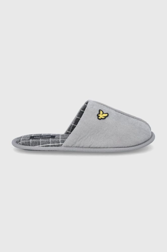 Тапочки Lyle & Scott колір сірий (1917496)