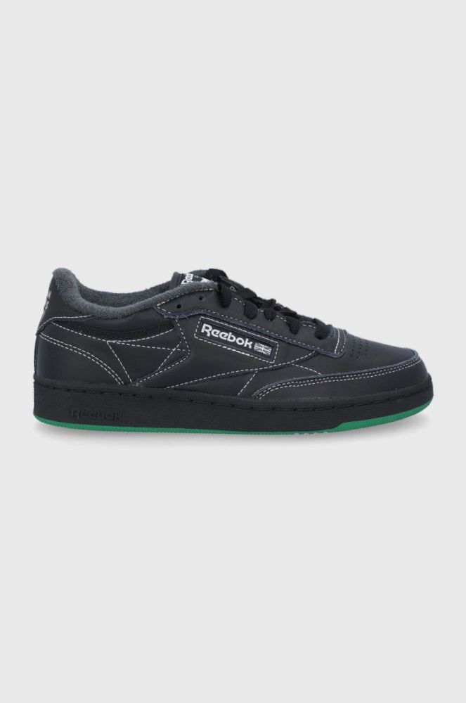 Черевики Reebok Classic Club C 85 GX8318 колір чорний на плоскому ходу GX8318-CBLK/VCRD