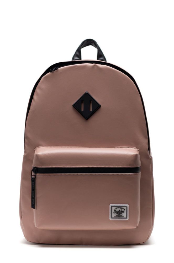 Рюкзак Herschel колір рожевий великий гладкий