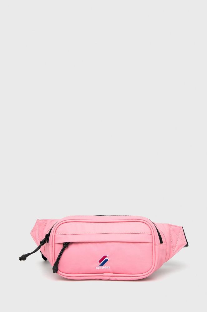 Сумка на пояс Superdry колір рожевий