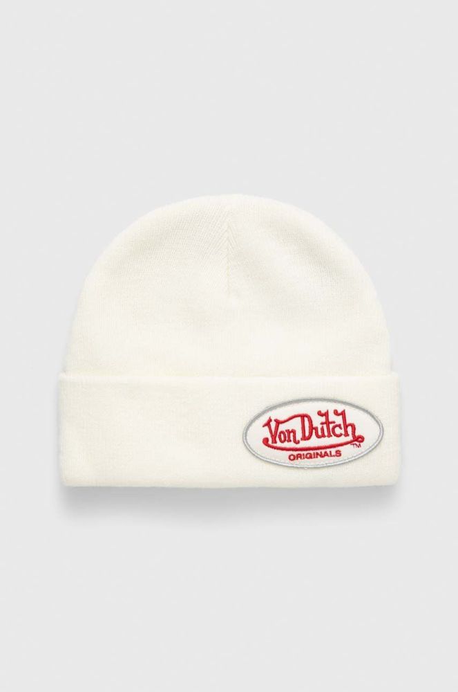 Шапка Von Dutch колір бежевий