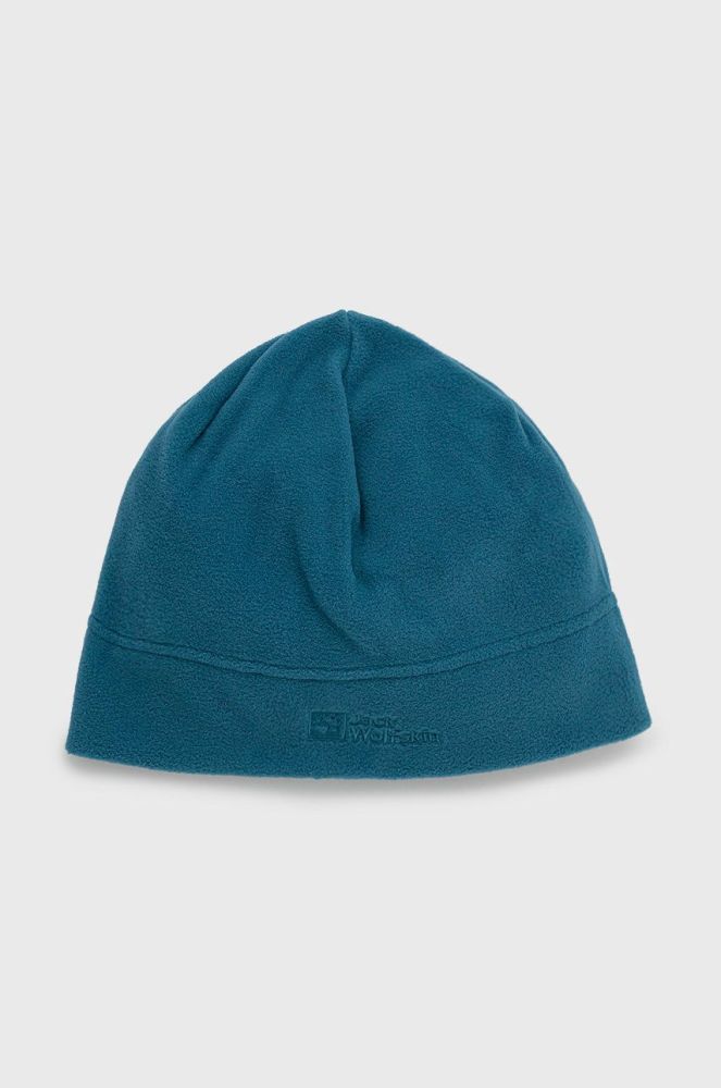 Шапка Jack Wolfskin колір бірюзовий з тонкого трикотажу (2574352)