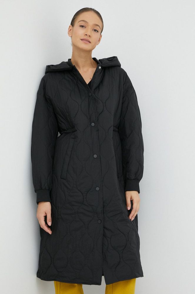 Куртка United Colors of Benetton жіноча колір чорний перехідна oversize (2799091)