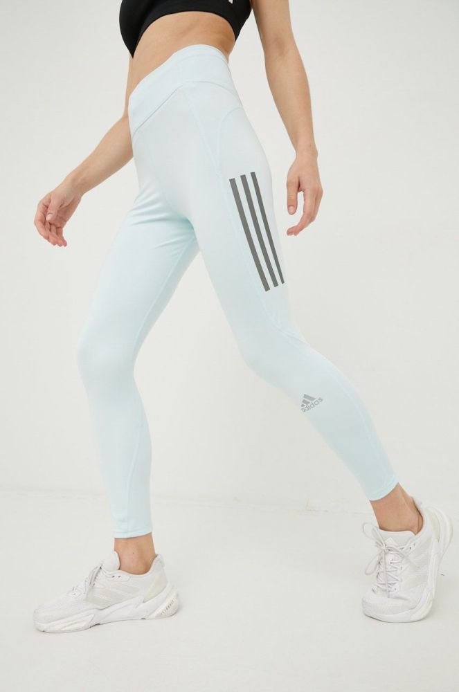 Легінси для бігу adidas Performance Own The Run жіночі з принтом колір блакитний