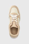 Шкіряні кросівки Tommy Hilfiger Low Cut Basket колір бежевий