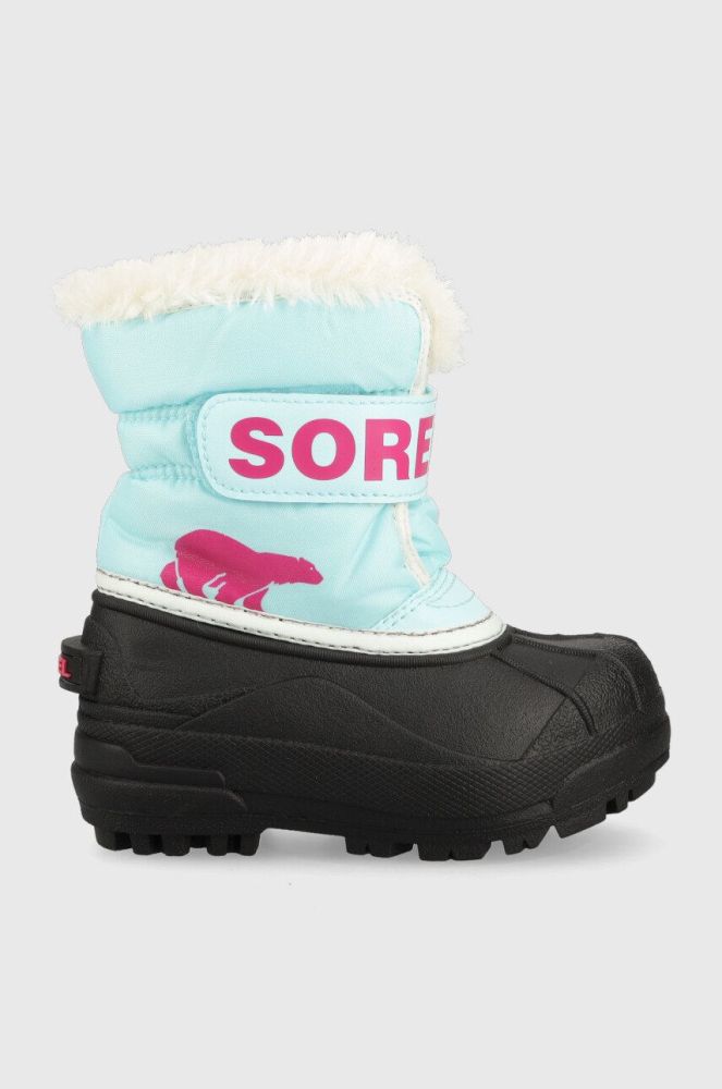 Дитячі чоботи Sorel Childrens Snow колір блакитний