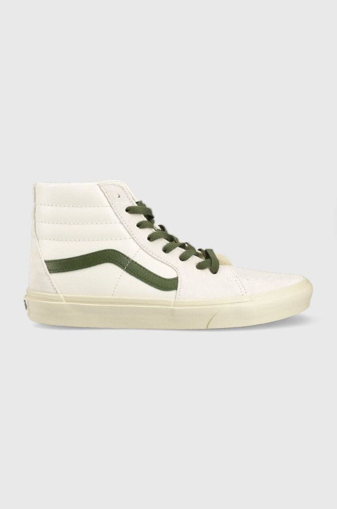 Шкіряні кеди Vans Sk8-hi чоловічі колір бежевий VN0A4BVTR2S1-VINT.WHITE
