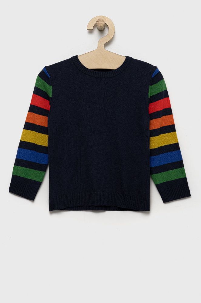 Дитячий светр з домішкою вовни United Colors of Benetton колір синій легкий (2630573)