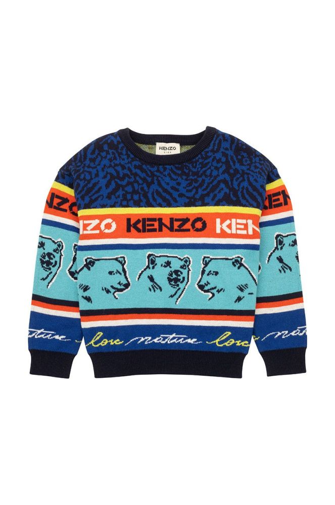 Дитячий светр Kenzo Kids легкий колір барвистий (2701917)
