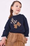 Дитяча кофта Mayoral колір синій з аплікацією (3413786)