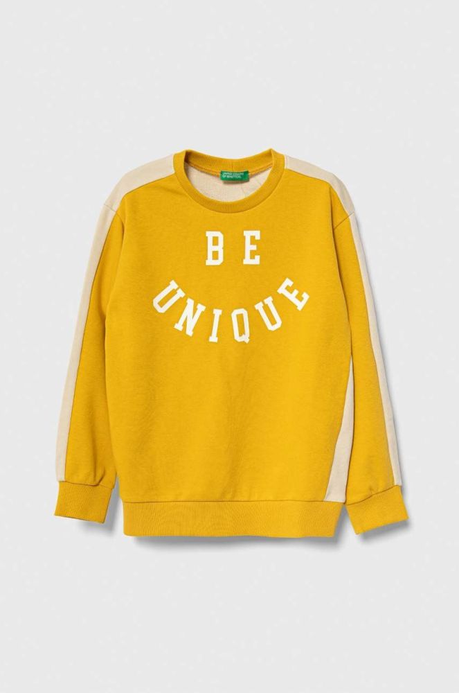 Дитяча кофта United Colors of Benetton колір жовтий з принтом (3545915)