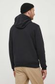 Бавовняна кофта North Sails чоловіча колір чорний з капюшоном з принтом