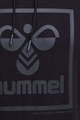 Кофта Hummel чоловіча колір чорний з капюшоном з принтом