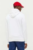 Бавовняна кофта Tommy Jeans чоловіча колір білий з капюшоном з принтом (3418786)