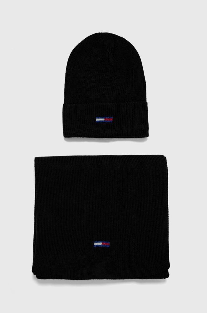 Шапка і шарф Tommy Jeans колір чорний (3559546)