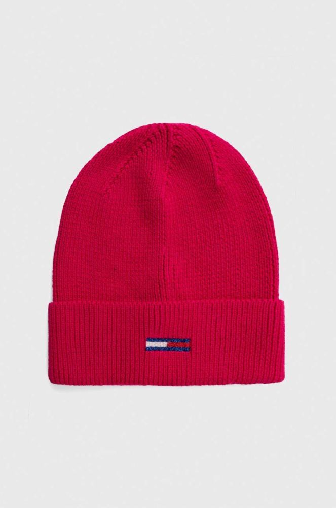 Шапка Tommy Jeans колір рожевий