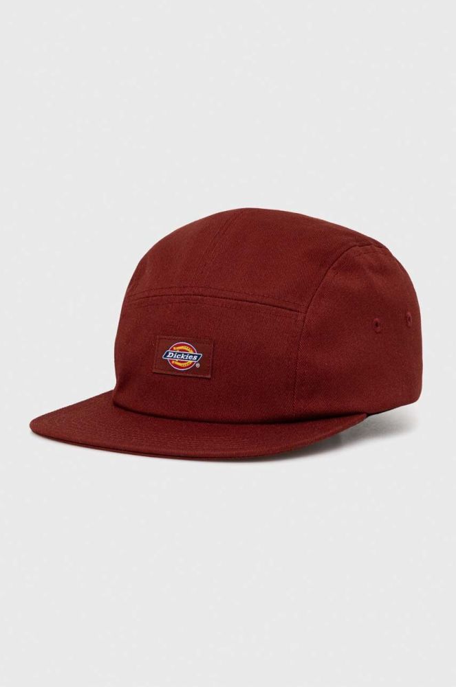 Кепка Dickies колір бордовий з аплікацією
