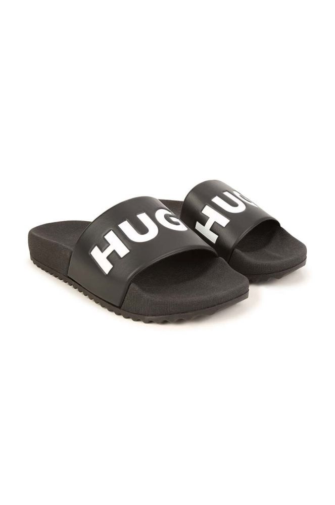 Дитячі шльопанці HUGO колір чорний (3458574)