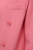 Піджак United Colors of Benetton колір рожевий двобортний однотонна