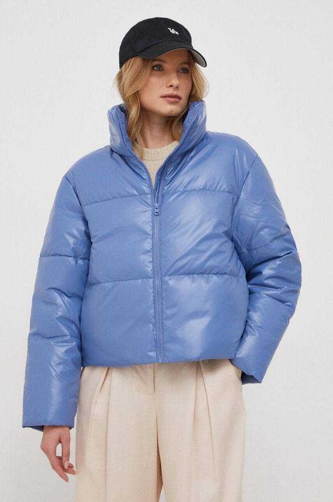 Куртка United Colors of Benetton жіноча колір фіолетовий зимова oversize