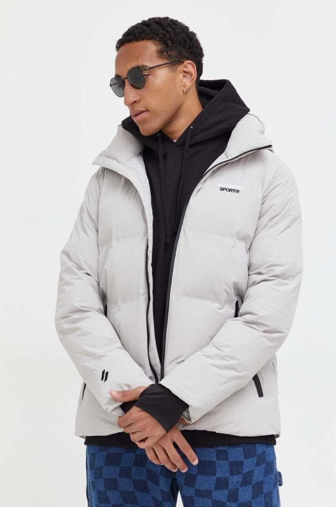 Куртка Superdry чоловіча колір сірий зимова (3577968)