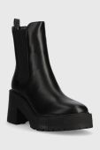 Черевики Guess LUCAH2 жіночі колір чорний каблук блок FL8L2H LEA10