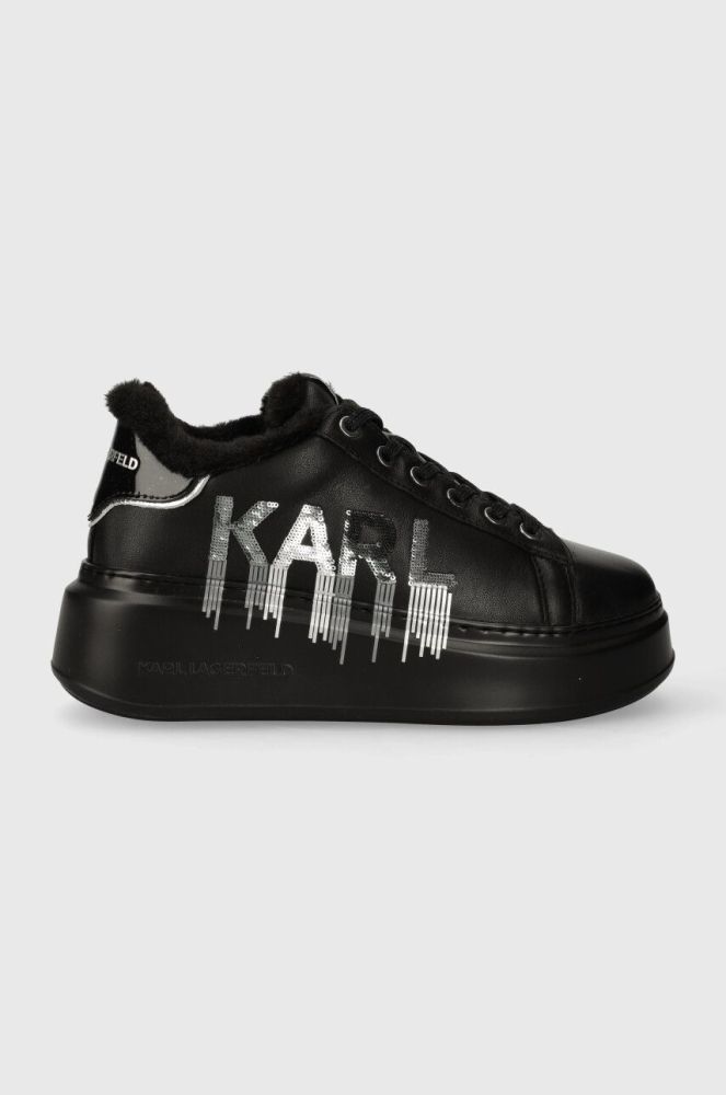 Шкіряні кросівки Karl Lagerfeld ANAKAPRI KC колір чорний KL63578