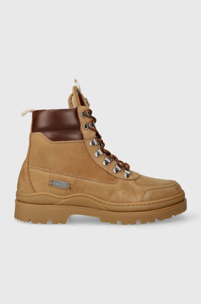 Замшеві кросівки Filling Pieces Mountain Boot Quartz чоловічі колір коричневий 63333369985