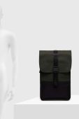 Рюкзак Rains 14400 Backpacks колір зелений великий однотонний