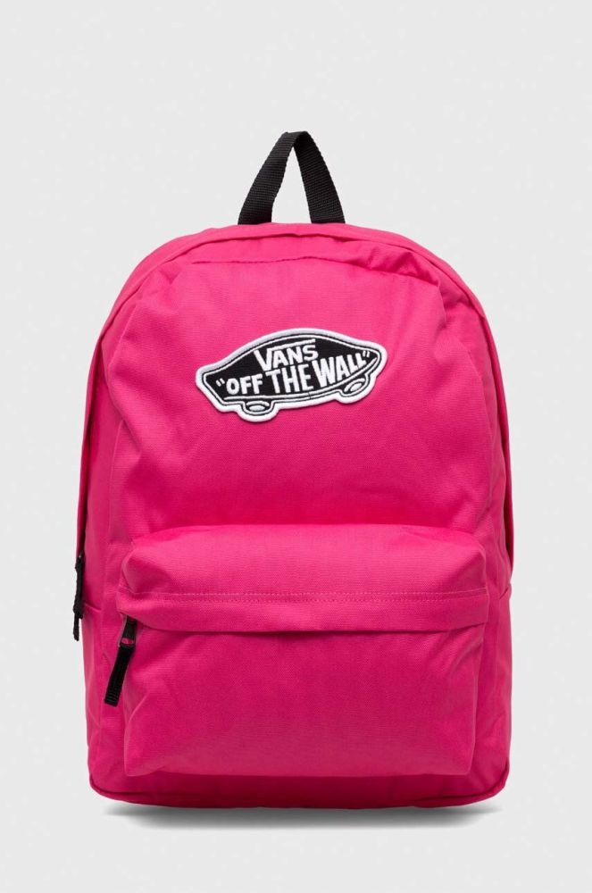 Рюкзак Vans колір рожевий великий з аплікацією (3398119)