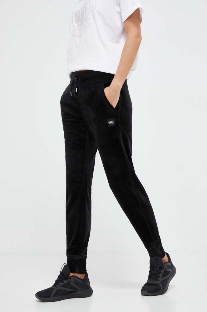 Спортивні штани Dkny колір чорний однотонні (3443093)