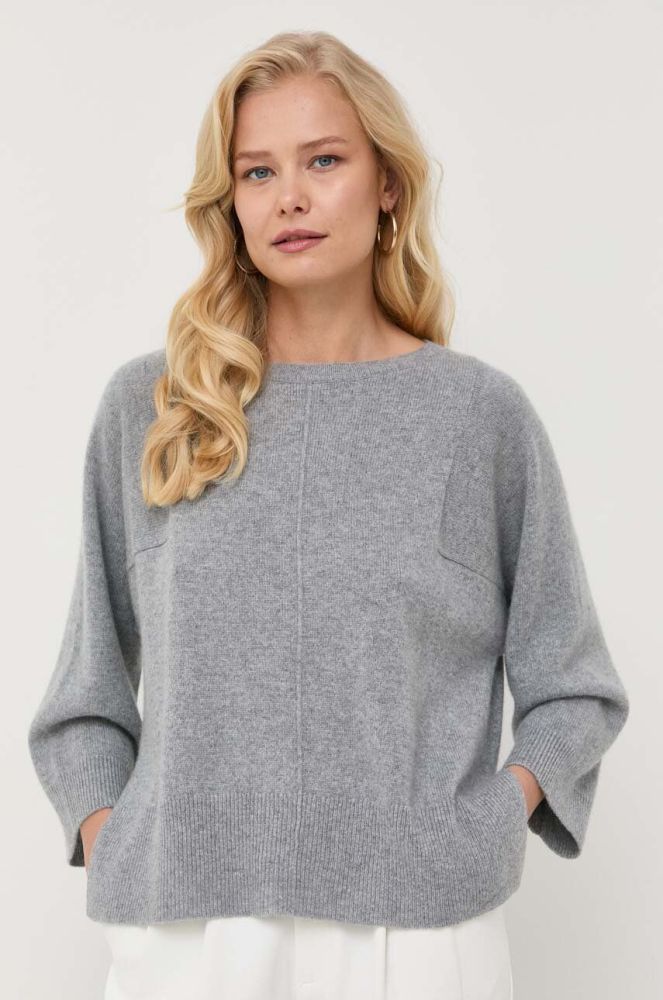 Светр з кашеміру Weekend Max Mara колір сірий легкий