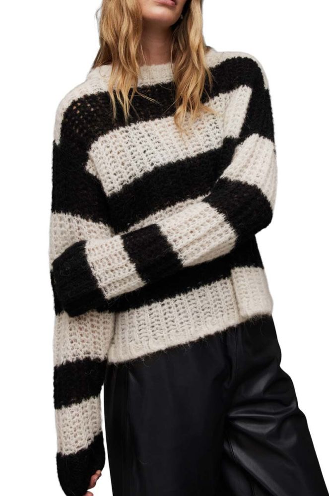 Светр AllSaints WK025Z BRITT JUMPER жіночий колір чорний теплий