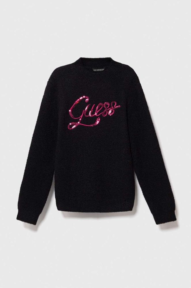 Дитячий светр Guess колір чорний теплий (3586360)