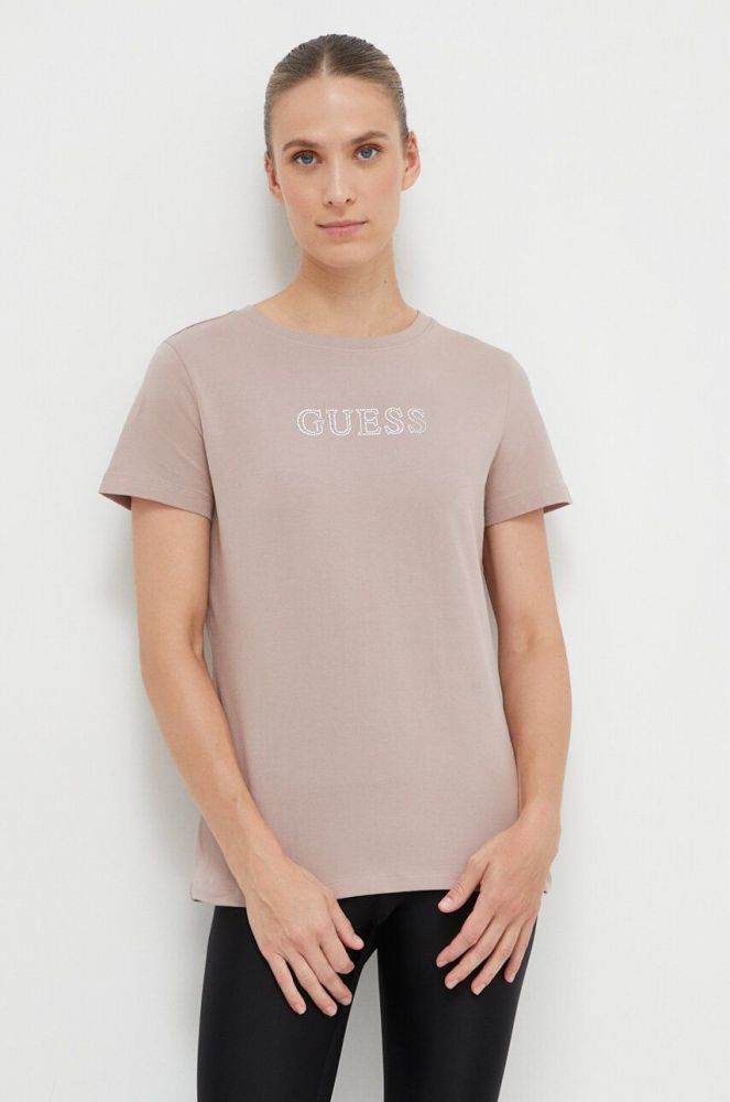 Футболка Guess жіночий колір коричневий (3542833)