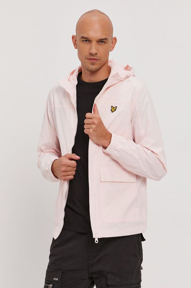 Куртка Lyle & Scott чоловіча колір рожевий перехідна