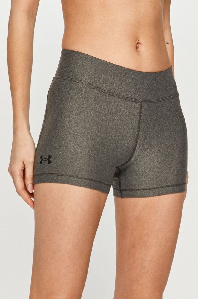Шорти Under Armour жіночі колір сірий однотонні висока посадка
