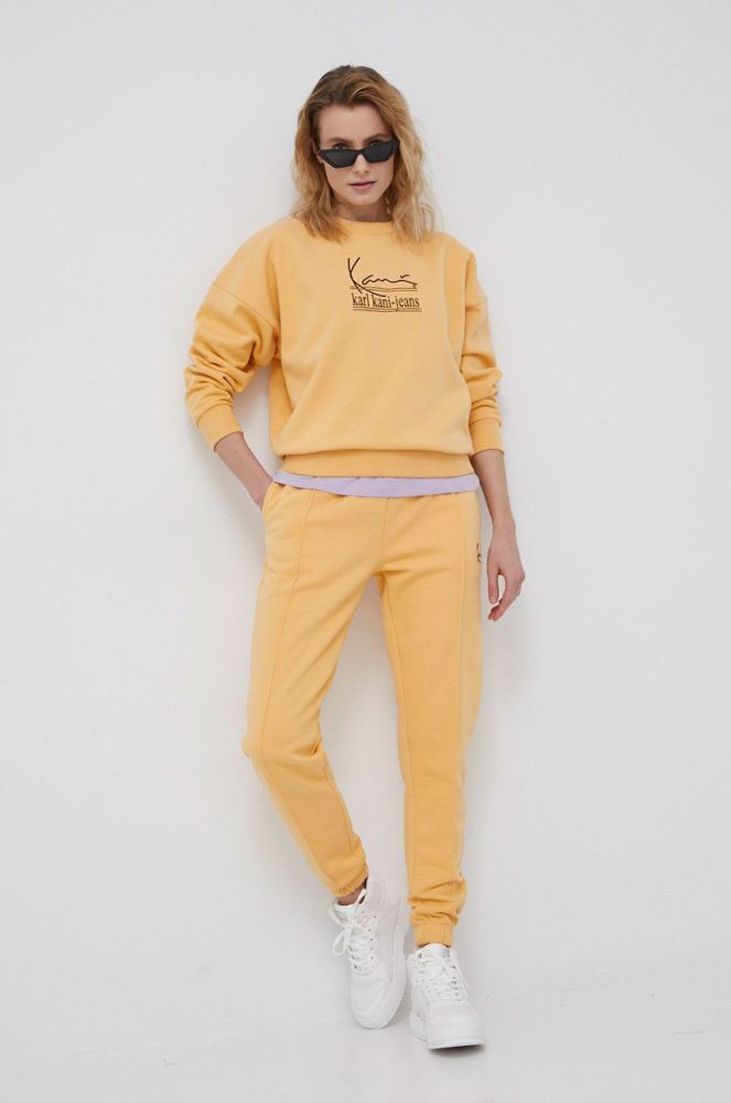 Кофта Karl Kani жіноча колір помаранчевий з аплікацією KW2210181-orange