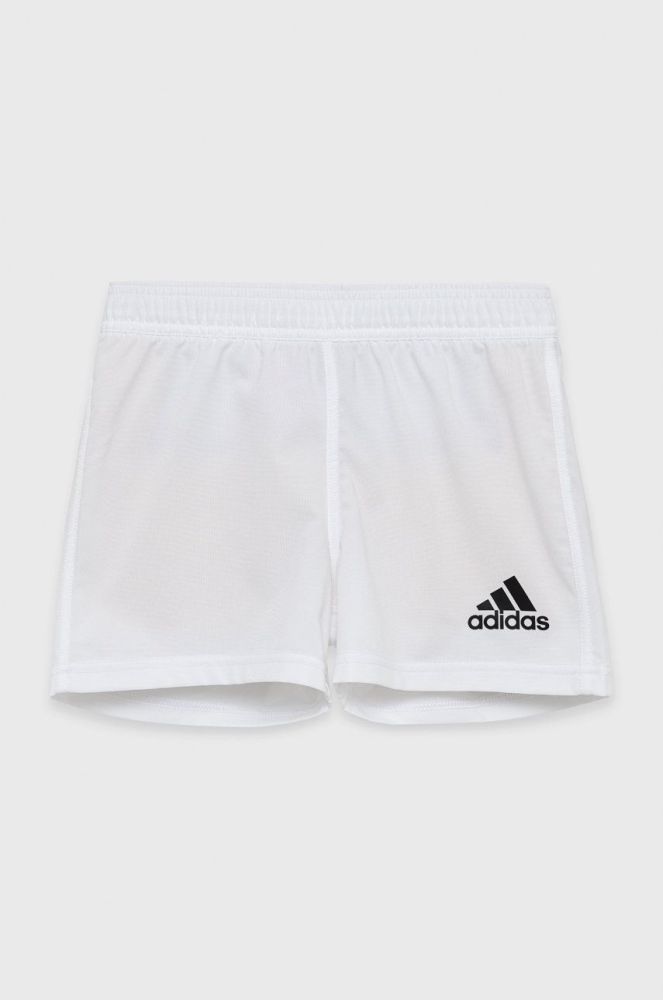 Дитячі шорти adidas Performance GI7638 колір білий регульована талія