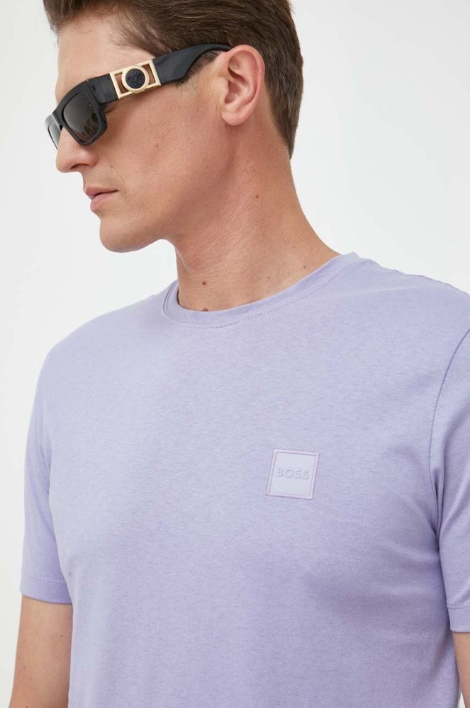 Бавовняна футболка BOSS BOSS CASUAL колір чорний однотонна (3307613)