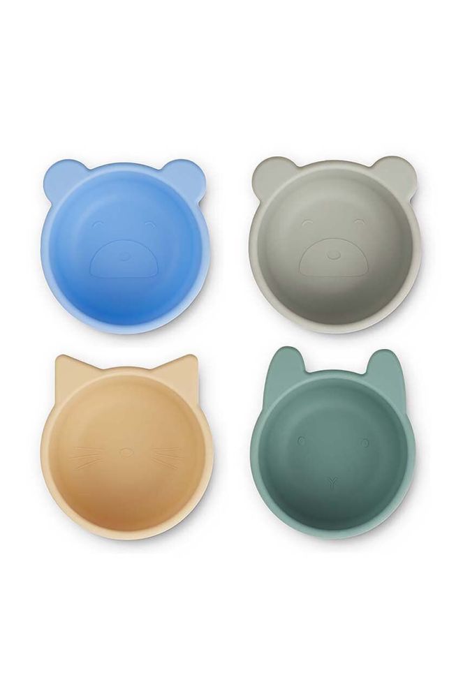Дитяча миска Liewood 4-pack колір бірюзовий (3684113)